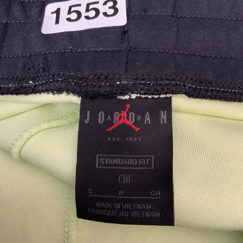 Jordan Fleece‎ Shorts 23 Size SP Engineered Lemon Green Black Mens